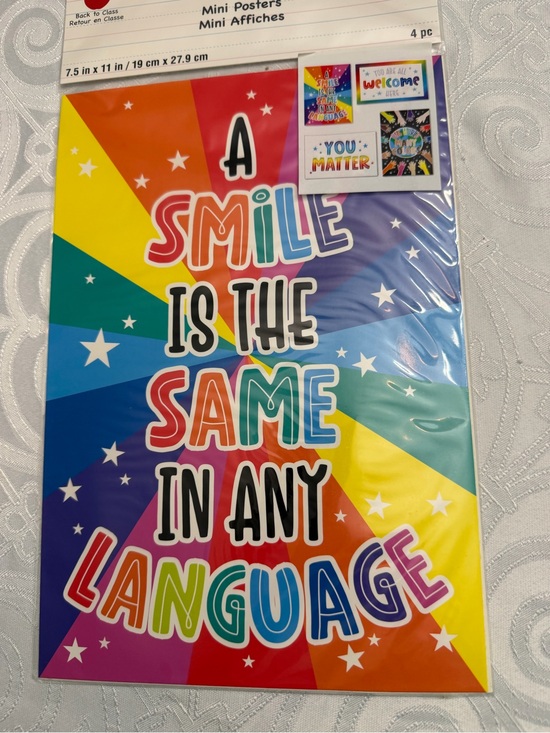Other - Mini Poster Set Package of 4 Brighten Your Day Inclusivity Brand New Sealed